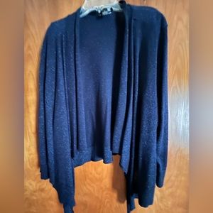 Inc by Macys ~ open drape style ~ navy lightweight knit sparkling navy 1X